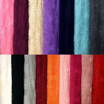 Franske high-end custom eyelash lace stof blomst lace wedding dress blonde stof bredde 140cm