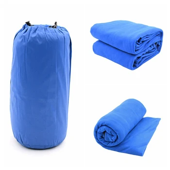 Bærbare Ultra-let Fleece Sove Opbevaring Sæk Bag Polar fleece Polar Udendørs Camping Telt Bed Rejse Varm Sovepose W1