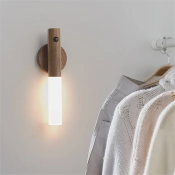 Trådløse LED dørlås Lys Auto Sensor bevægelsessensor Lampe Køkken Trappe Intelligent Væggen Nat Varmt Lys USB-Genoplade