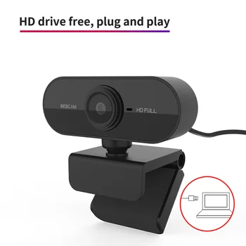 HD 1080P Webcam med Mikrofon, PC Laptop, Desktop-USB-Webcams Computer-Kamera til Videoopkald Optagelse Gaming dropshipping