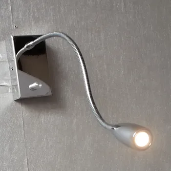 Topoch Belysning Ideer til Soveværelse Læsning Knappen On/Off/Lysdæmper Fleksible Rør 360mm aluminiumshus 3W CREE LED-100-240V