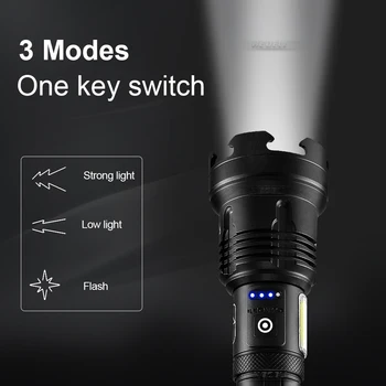 XHP160 LED Lanterne For Jagt Mest Kraftfulde LED-Lommelygte Torch Usb-Taktiske Flash Lys XHP70.2 Genopladelige Foran Lampe
