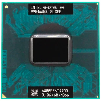 CPU bærbar Core 2 Duo T9900 CPU 6M Cache/3.06 GHz/1066/Dual-Core, Socket 478 PGA Bærbar computer processor forGM45 PM45