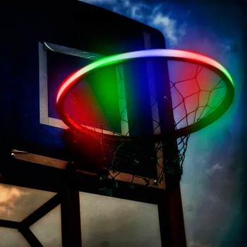 Udendørs LED Basketball Hoop Lampe Stabile Præstationer Ingen Varme Sikkerhed Sol Kurv Rim Lys for Børn, Børn Spil