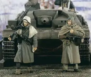 1:35 Skala tyske winter soldier Sæt 2 PeopleMiniatures World War II Umalet Resin Model Kit Figur Gratis Fragt