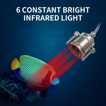 SYANSPAN Undervands Fiskeri Kamera 15M 8stk IR-Lampe HD 1000TVL 4.3