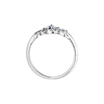 CKK Ring Blå Snefnug Sølv Ringe Til Kvinder, Mænd Anel Feminino 925 Smykker, Sterling Sølv Anillos Bryllup