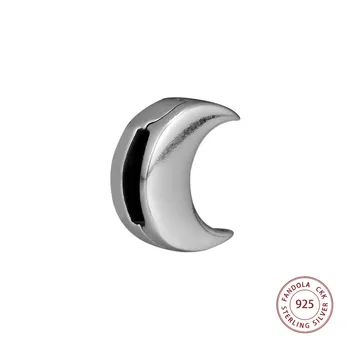 925 Sterling Silver Moon Klip Charms Passer Oprindelige Reflexions Armbånd Metal Perler DIY Smykker at Gøre for Kvinder