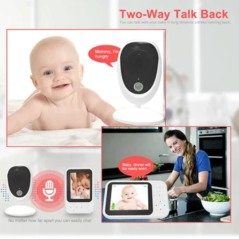 WiFi-Baby-Monitor med Kamera, Video Baby Sove Nannyo Night Vision Home Security Babyphone Kamera EU Stik