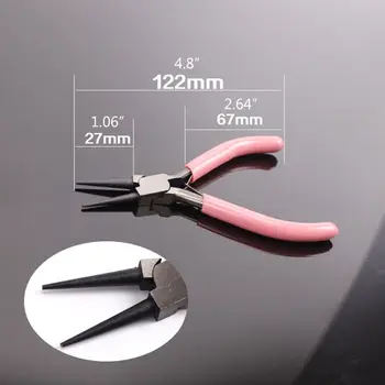 3Pcs Smykker Pink Tænger Sæt Wire Opskæring Bøjning Tang smykkefremstilling Værktøjer Kit