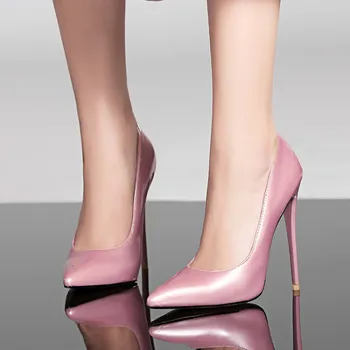 Big Size damer høje hæle kvinder sko-kvinde pumper Baitao spidse, flad, tynd hæle høj-heeled sko