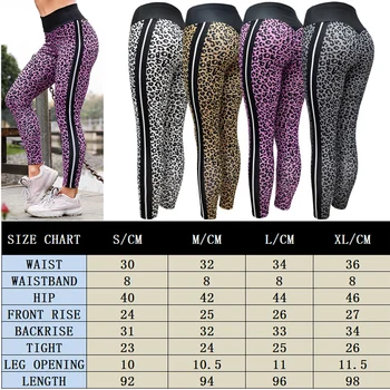 Casual høj talje leopard leggings kvinder, sportstøj fitness tøj 2018 athleisure sexede strømpebuks activewear bukser