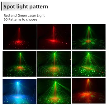 60 mønstre Mini indendørs DJ LED-Effekt Laser Lys Fase Fjernbetjening Effekt lys for Business Belysning KTV Bar Part Lampe