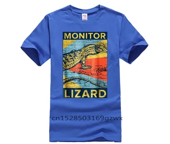 Varme mænd er sjovt casual print T-shirt Tøj Monitor Lizard 1249 Forbløffende Kort Ærme Unikke Casual t-Shirts til mænd T-Shirt