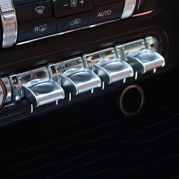 QHCP Center Konsol Dashboard-Knappen Trimmer Dekoration Interiør Klistermærker Til Ford Mustang 16 17 Op-Gratis Fragt