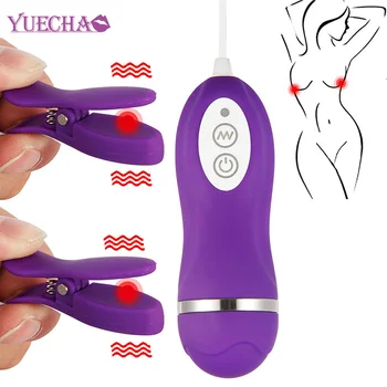 YUECHAO Brystvorte Vibrator 10 Frekvens, Brystvorte Klemmer, Bryst Massage Stimulator Sex Legetøj til Kvinder, Kvindelige Onani Voksen Spil