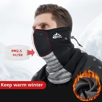 Vinter Nye Riding Maske Mænds Udendørs Sport Kationiske Børstet Self-Varme Mode Hot Xiong ' An Tykke Tørklæde Tørklæde