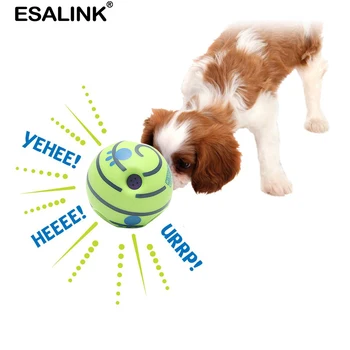 ESALINK 15Cm Slingre Logre Fnise Bolden Hund, Lyd Legetøj Kæledyr Legetøj Hoppe Interaktive Tygge Legetøj, Kids Legetøj Bolden Til hundetræning