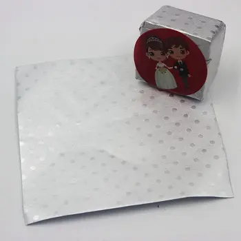 (100pcs/masse)Aluminium-Voks Komplekse Papir Chokolade Indpakning Tin Folie bagepapir 6 Farver Tyggegummi, Slik Package 16*16cm
