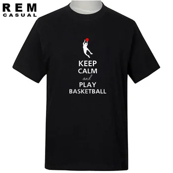 Gratis Forsendelse Sportstøj Basketbolde udskrivning Mand, t-shirt T-Shirts til Mænd Kort Ærme Bomuld Herre TeeTops t-Shirt