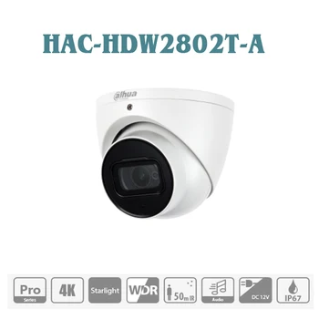 Dahua HAC-HDW2802T-EN 4K Starlight Udendørs HDCVI Øjeæblet Kamera indbygget mic IR50M Coaxial CCTV Kamera, kamera beveiligings