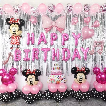 Disney Mickey, Minnie Mouse Aluminium Film Ballon Dekoration Tegnefilm Fødselsdag Part, kids Baby Brusebad Latex Ballon Toy Luft Globos