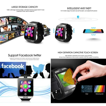 Smartwatch 2020 Sports Kamera SIM-TF Kort Fitness Armbånd reloj Ure til ios xiaomi oppo huawei pk amazfit gt08 A1 X6 V8