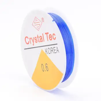 10rolls Elastisk Crystal Tråd Smykker Perlebesat Ledninger 0.5 0.6 0.8 1 mm Blande farver For Stræk Armbånd Gør DIY String Materiale