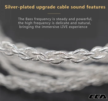 CCA Sølv Forgyldt Opgradere Kabel 3,5 Mm Audio Kabel-4 Core 2 Pin Oprindelige Hovedtelefon Kabel-Diy Til Cca C10/c16/c04/ KZ ZST C10 C16