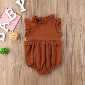 3Color ! Nyfødte Baby Piger Solid Sparkedragt Uden Ærmer Buksedragt Playsuit Tøj, Udstyr Sommer Baby Piger Tøj