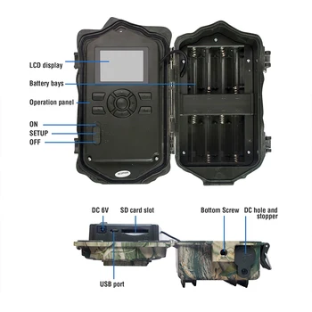 Dual flash scouting kameraer Bolyguard 36MP BG962-X36W bred vinkel 110 grader FOV night vision 940nm LED usynlige vildt fælde