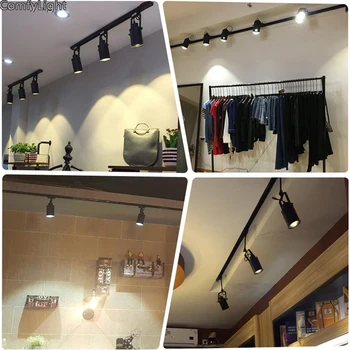 LED Track Lys Køkken tøjbutik Windows Showroom, Udstilling Spotlight COB Skinne i Loftet Spot Lampe Loft bar Samling Lys