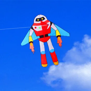 Gratis forsendelse 2m robot kite flyve legetøj til børn kite ross reel line kite uddannelse windshock 3d doos vlieger flamingo kite nye
