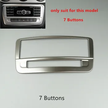 Sølv Konsol pyntelister Rustfrit Stål Air Condition opbevaringsboks CD-Panel Dækker Strip Til Mercedes Benz GLA CLA-Klasse