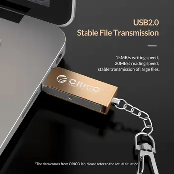 ORICO USB-Flash-Drev 64GB 16GB 32GB USB 2.0 Metal Flash-Hukommelse USB-Stick Opbevaring Flash Disk, USB 2,0 Flash-Drev