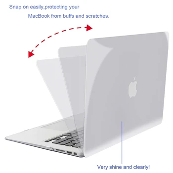 Crystal Laptop Case Til Macbook Air 13 A2179 2020 Retina Pro 13 15 16 A2289 Touch Bar Dække Med Gratis Tastatur Cover A1466 A1932