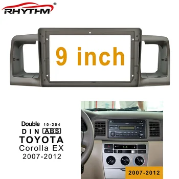 9 Tommer 2din Bil Radio Fascia For TOYOTA Corolla EX 2007-2012 Dobbelt Din Bil Dvd-Frame-Adapter Panel In-dash Mount Installation