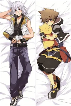 Anime Kingdom Hearts Riku Sora Xion Pudebetræk Dakimakura Otaku BL Sengetøj Krammede Krop Pude Tilfælde Dække Gave