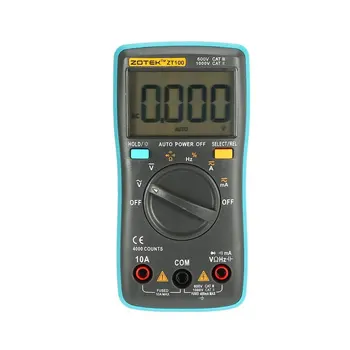Digital Multimeter ZT98 ZT100 ZT101 ZT102 Amperemeter Voltmeter Modstand Frekvens baggrundslys Meter spænding, Diode, Frekvens