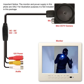 HD Mini AHD kamera, 1080p Lav Belysning CCTV Sikkerhed Kamera understøtter Audio output (BNC-Video-stik