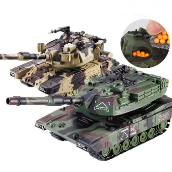 1:32 RC Kampvogn-Crawler Fjernbetjening Legetøj militære vehical Bil model Kan Starte Bløde Kugler store rc tank