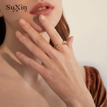 SuXin 2020 nye mode, retro simpel U-formet justerbar punk, hip hop ring for kvinder finger ring smykker til veninde gave