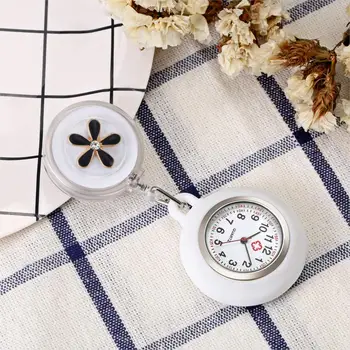 LANCARDO Sygeplejerske Ur Til Kvinder Unikke Design-Clip-On Vedhæng Watch Læge Digital Dial Silikone Case Strækbar Flower Clock
