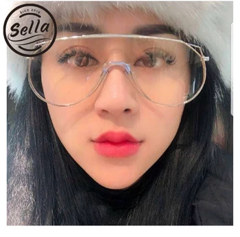 Sella Overdimensionerede Kvinder Mænd Konjunktion Pilot Solbriller Brand Designer Farverige Farve Linse Dobbelt Fælge Sol Briller Brillerne UV400