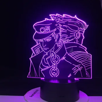 JOTARO STJERNE PLATIN LED ANIMATIONSFILM LAMPE JOJO ' S BIZARRE EVENTYR Led Nat Lys Touch Sensor Farverige Vågelampe til Hjemmet Indretning