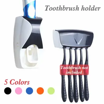 Automatisk Auto Tandpasta Dispenser +tandbørsteholder Sæt vægbeslag Vin CSV