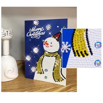 2020 julekort Nye DIY Diamant Maleri Lykønskningskort Diamant Broderi-Kits Santa Claus Hilsen Postkort Håndlavet Gave