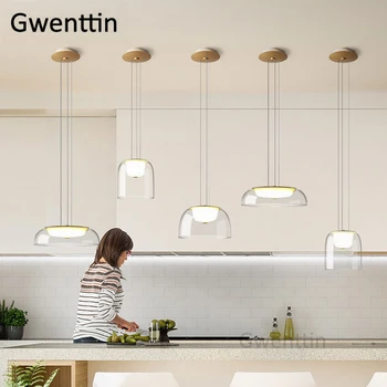 Moderne Pendel Glas Nordiske Led Hængende Lampe til stuen, Soveværelset Hjem Loft Industrielle Indretning Køkken Kampprogram