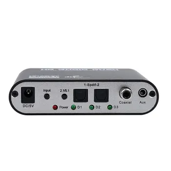 Caldecott Nye Digitale Audio 5.1 Dekoder DTS Audio Gear AC-3 6CH Digital Audio converter LPCM Til 5.1 Analog Udgang 2.1 For DVD-PC