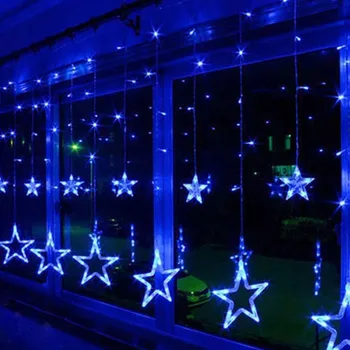 2,5 M LED Christmas Light AC220V EU-Romantiske Eventyr LED Curtain Star String Lys Til Ferie Bryllup Garland Fest Dekoration